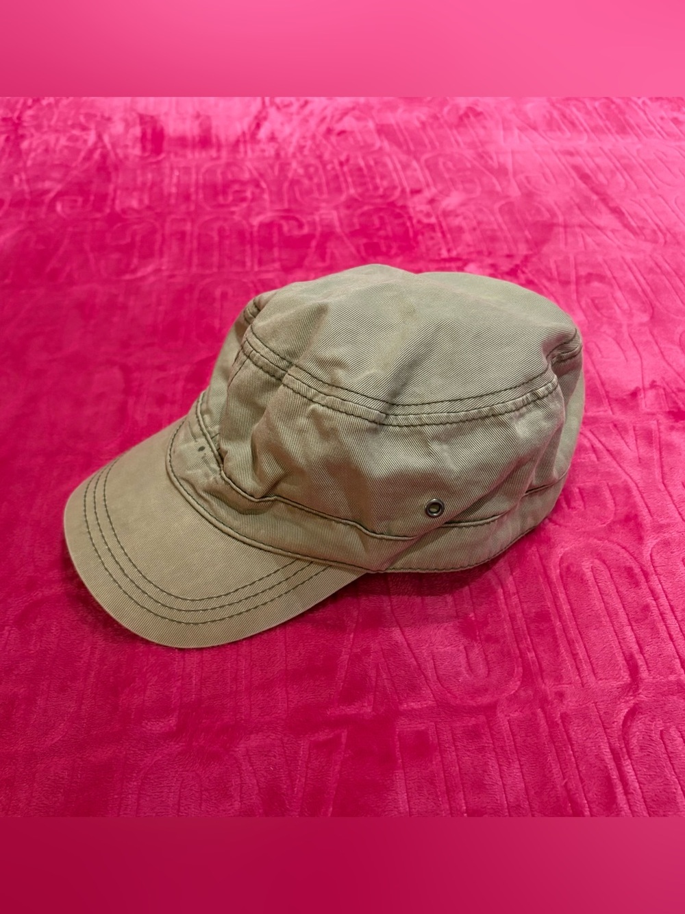 Y2K Khaki Military Style Cadet Hat